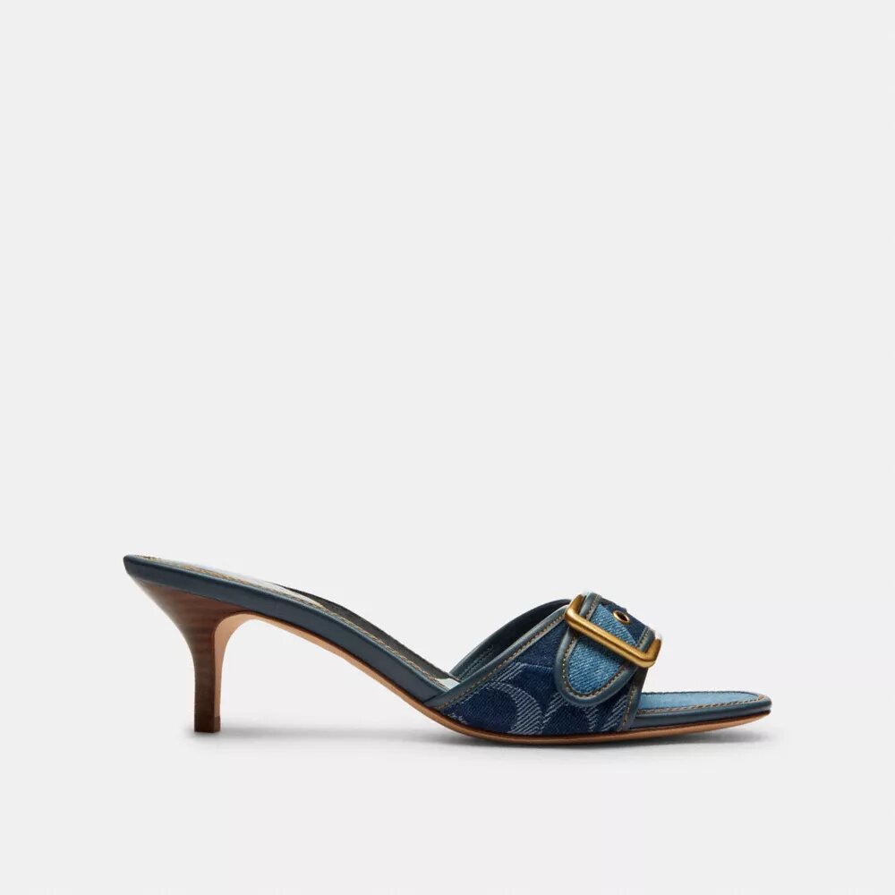 Sandali Margot con caratteristico patchwork in denim