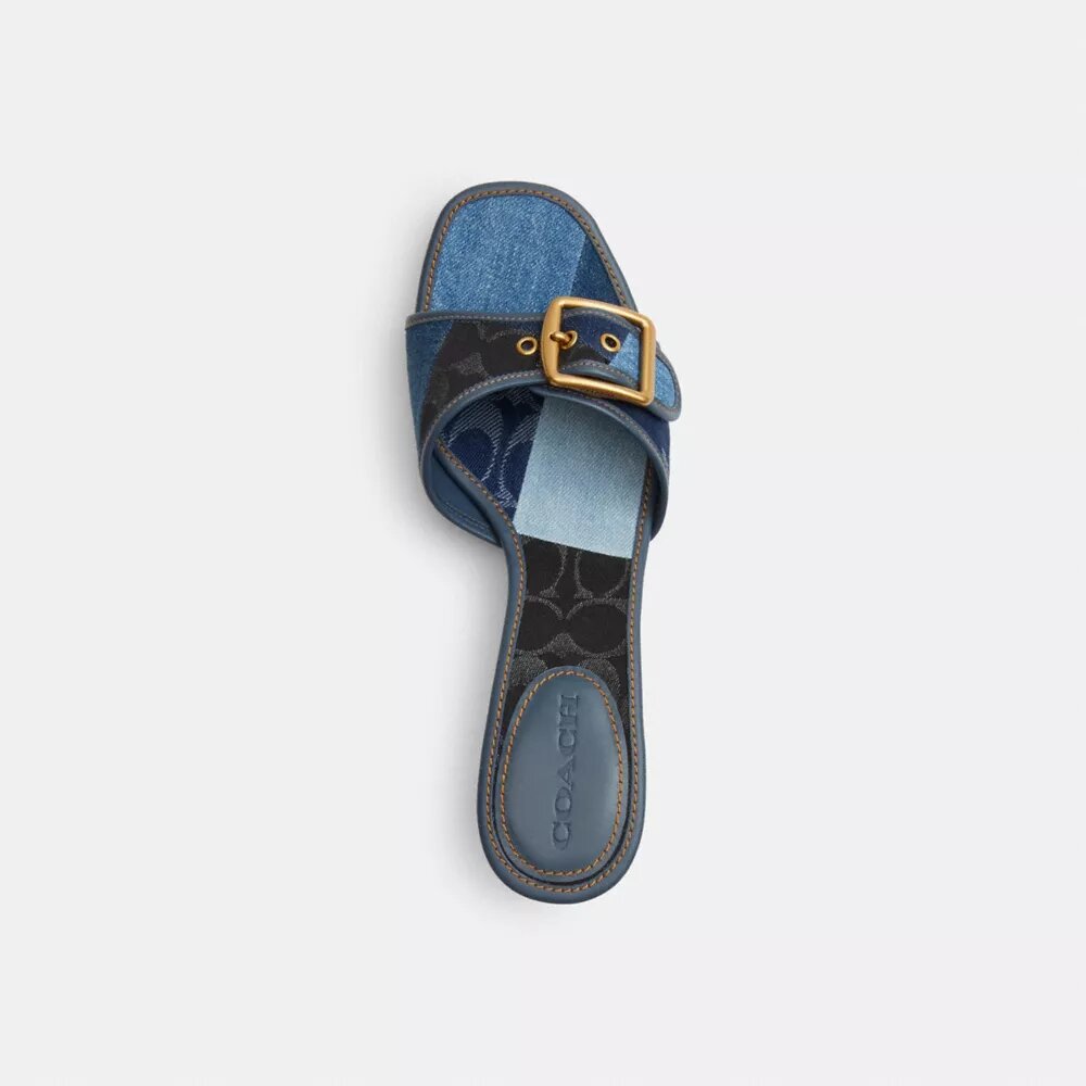 Sandali Margot con caratteristico patchwork in denim
