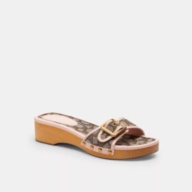 Sandali Margot in legno con jacquard esclusivo