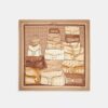Sciarpa quadrata in seta con stampa “Stacked Tabby Bags”