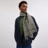 Sciarpa reversibile in cashmere con firma
