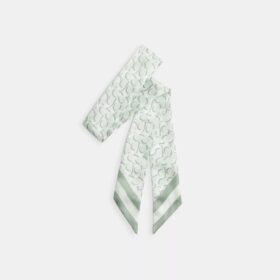 Sciarpa sottile in seta con stampa esclusiva