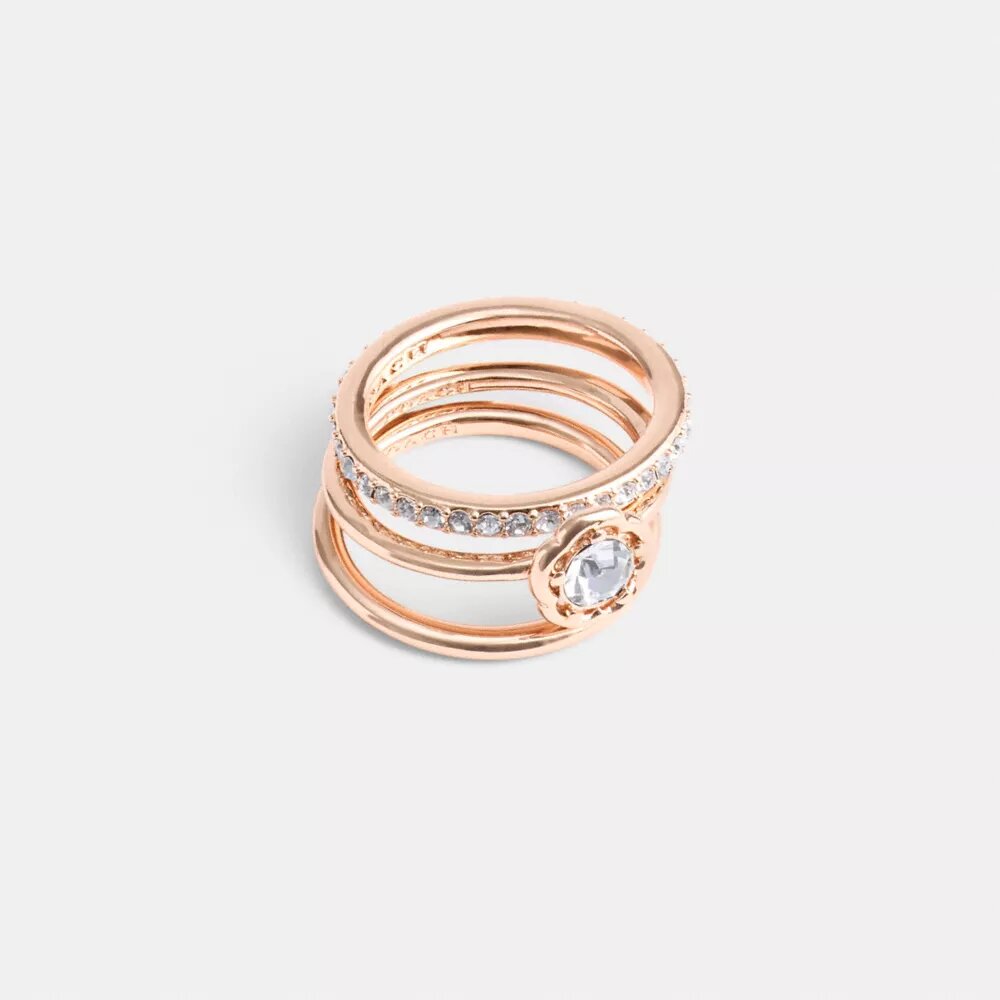 Set di anelli Halo Tea Rose