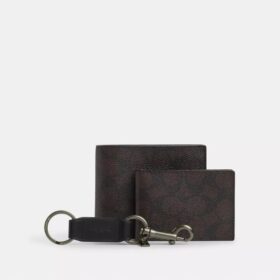 Set regalo 3 in 1 con portafoglio in Signature Canvas