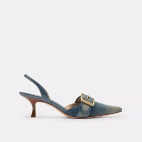 Slingback Margot in denim “Loved”