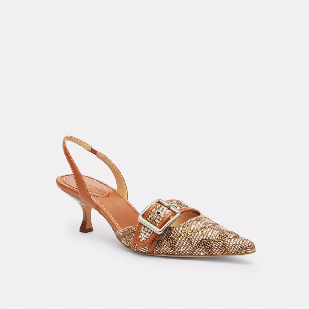 Slingback Margot in jacquard Crystal Signature