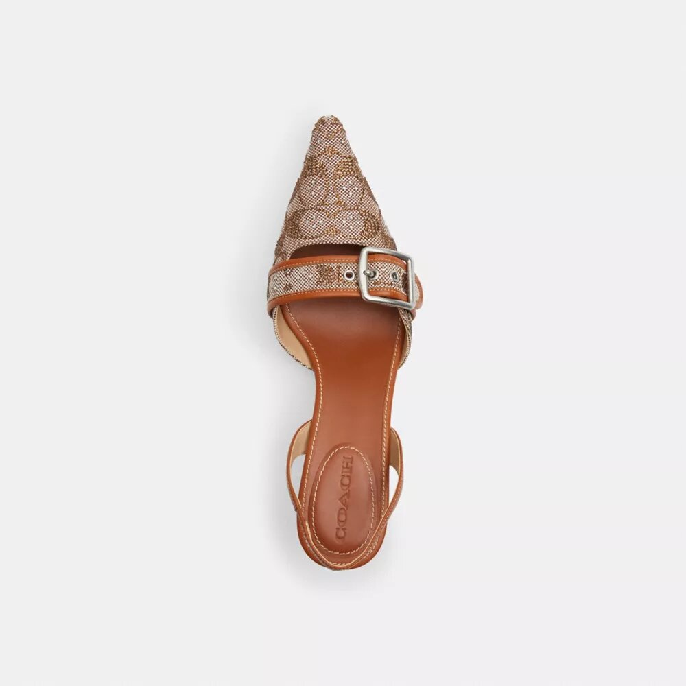 Slingback Margot in jacquard Crystal Signature
