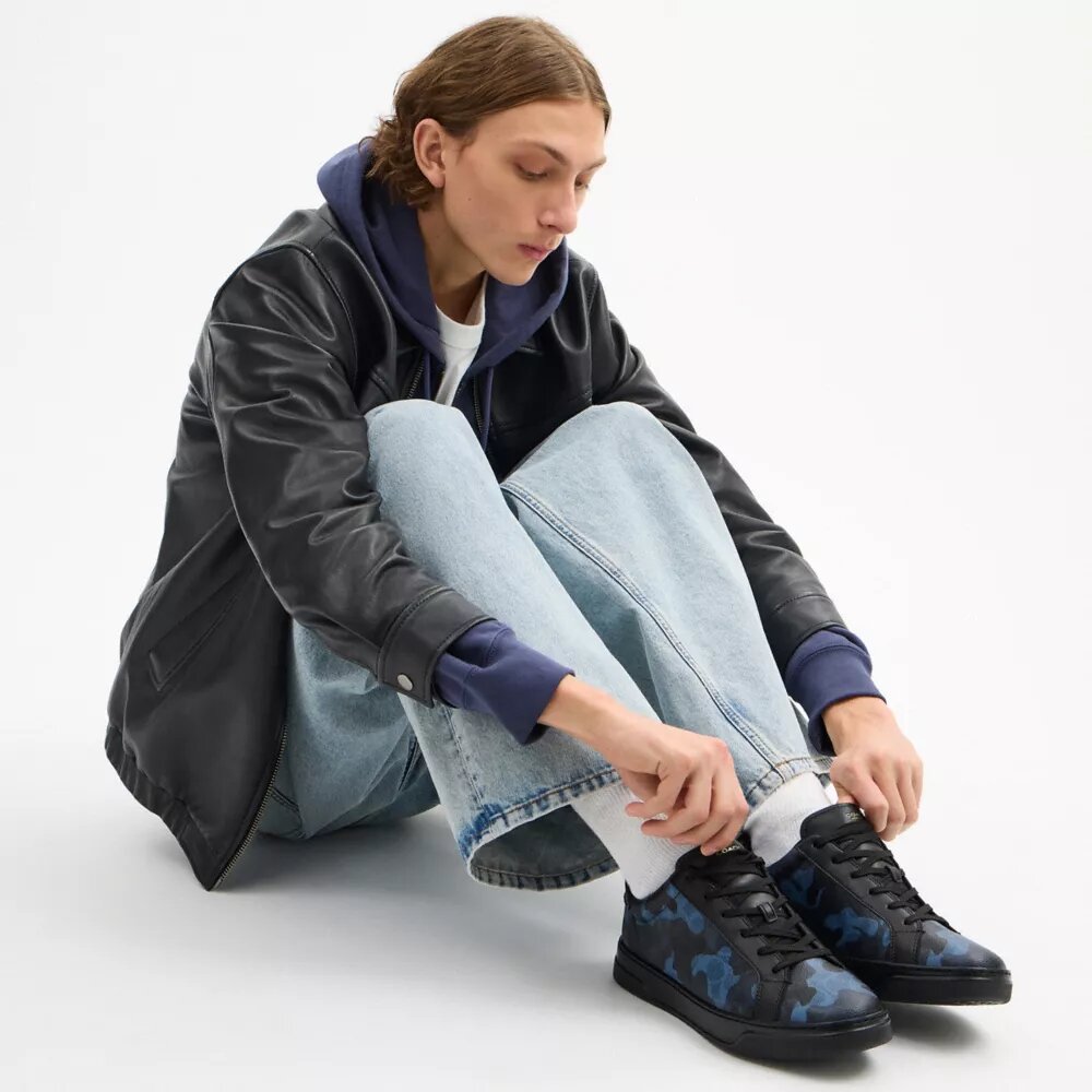 Sneaker alte in Signature Canvas con stampa mimetica