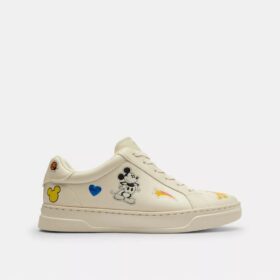 Sneaker Disney X Coach alte con stampa adesiva