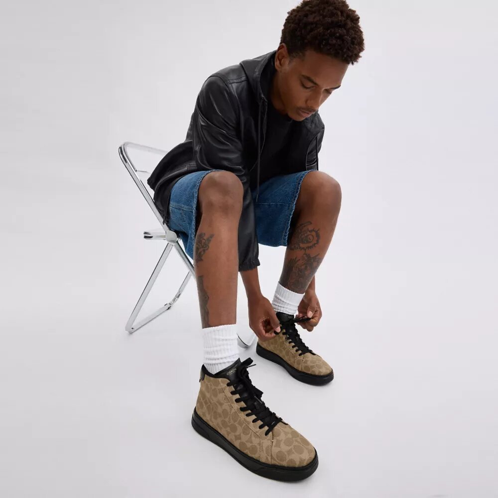 Sneaker High Line High Top in Signature Canvas