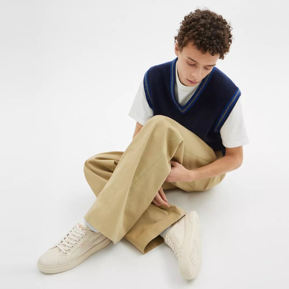 Sneaker in tela con motivo jacquard esclusivo