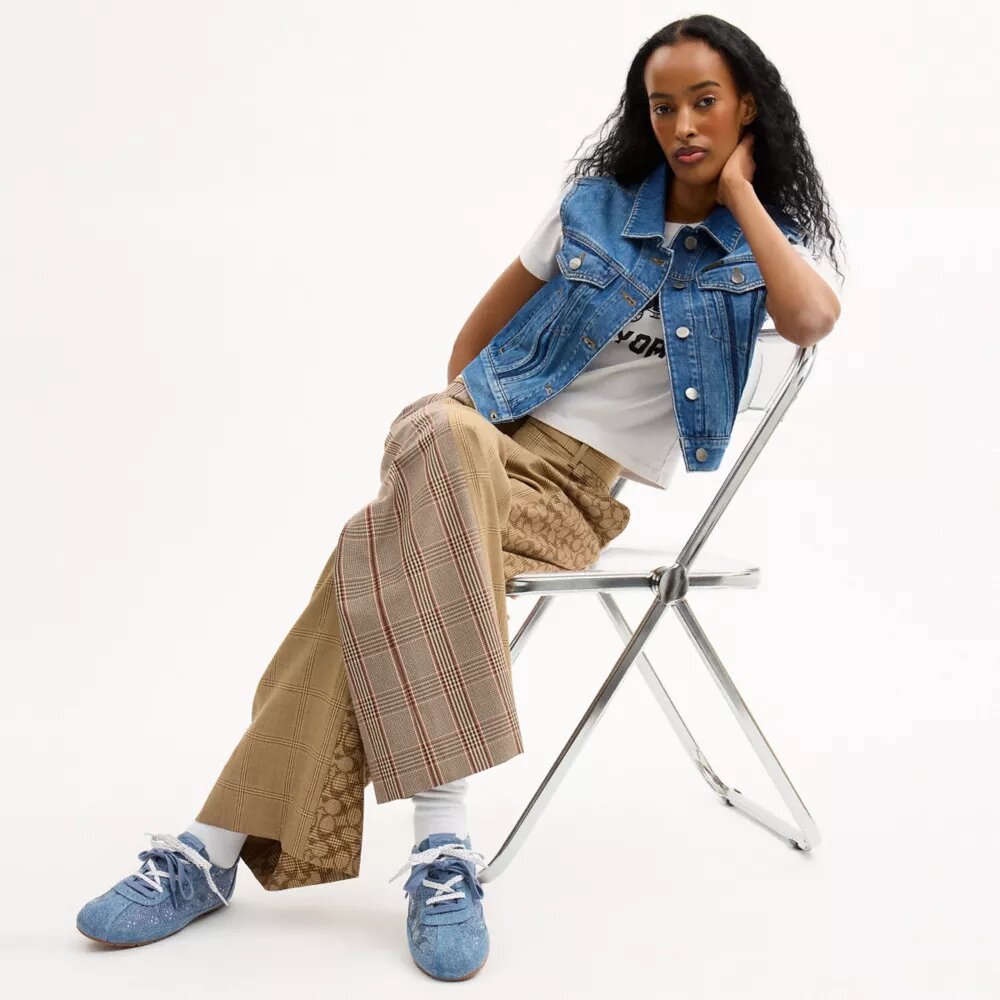 Sneaker morbida in denim esclusivo
