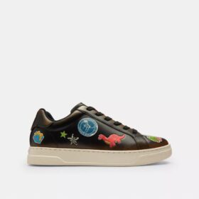 Sneaker Rexy alte per il 10° compleanno con stampa adesivi