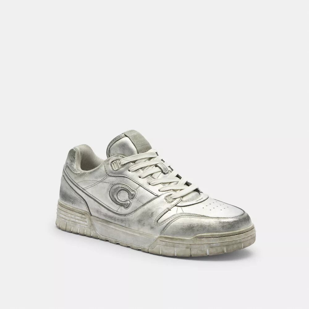Sneaker Soho in pelle metallizzata invecchiata