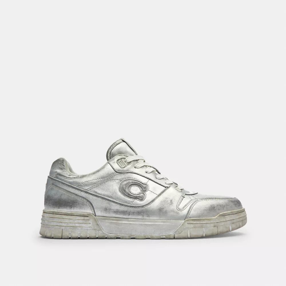 Sneaker Soho in pelle metallizzata invecchiata