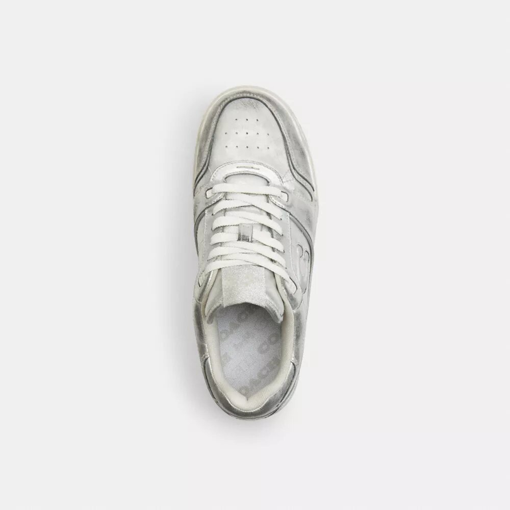 Sneaker Soho in pelle metallizzata invecchiata
