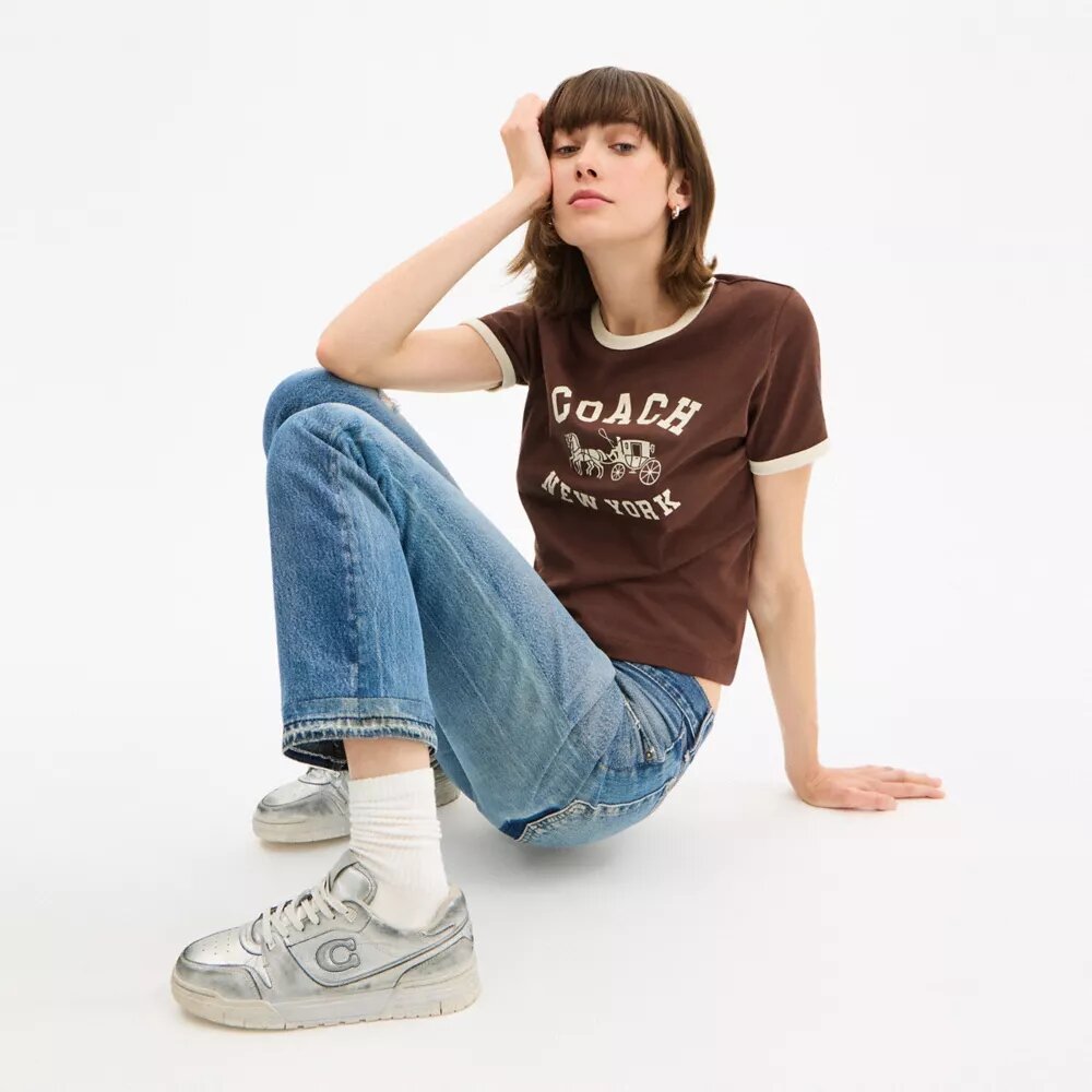 Sneaker Soho in pelle metallizzata invecchiata
