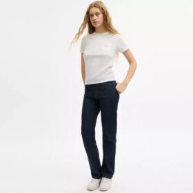 T-shirt a maniche corte con taschino in cotone biologico