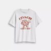 T-shirt comoda con motivo pretzel in cotone biologico