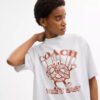 T-shirt comoda con motivo pretzel in cotone biologico