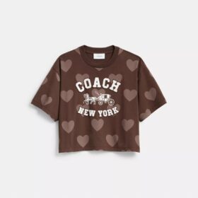 T-shirt corta con cuore, Horse and Carriage in cotone biologico