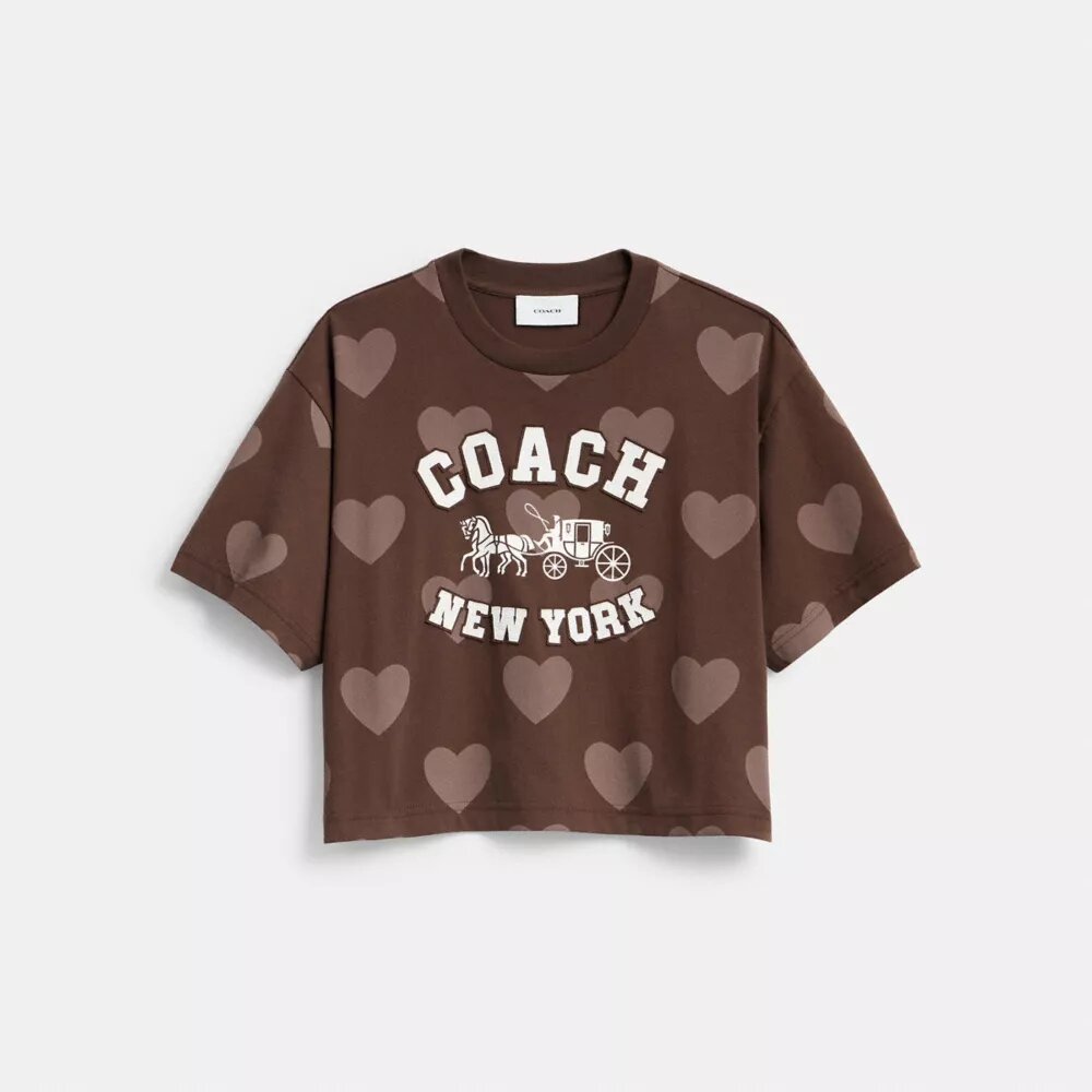 T-shirt corta con cuore, Horse and Carriage in cotone biologico