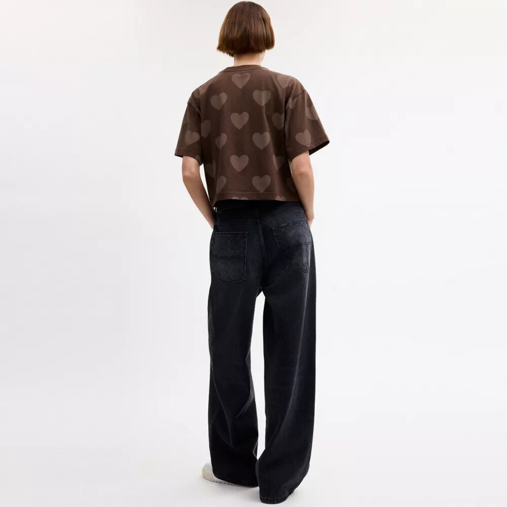 T-shirt corta con cuore, Horse and Carriage in cotone biologico