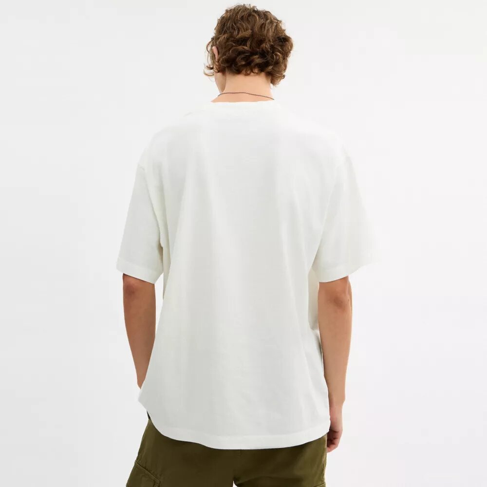 T-shirt dal taglio morbido “Collage Train” in cotone biologico