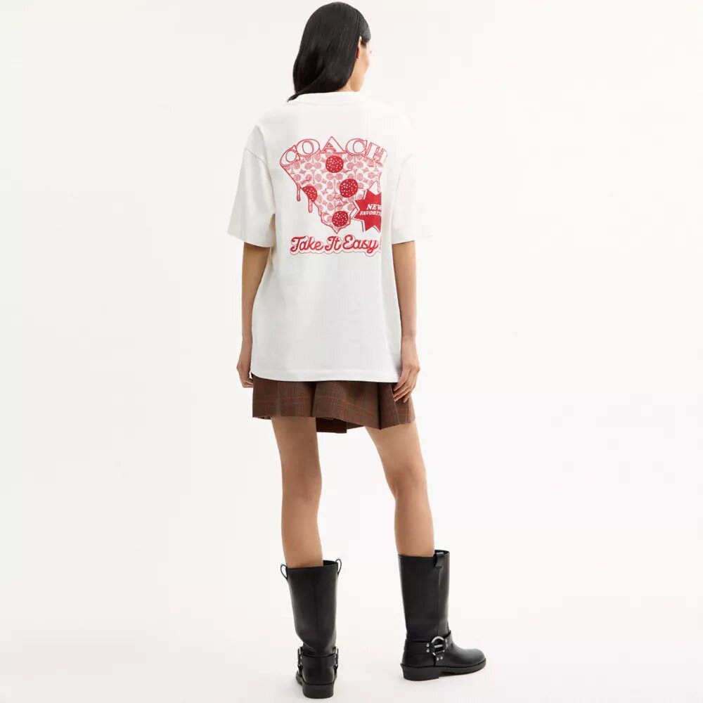 T-shirt Pizza Relaxed in cotone biologico