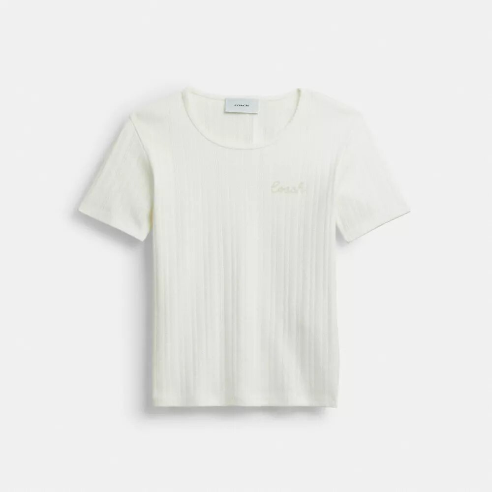 T-shirt Pointelle