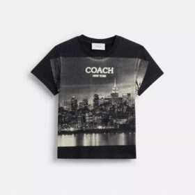 T-shirt "Postcard" con vestibilità anni '90
