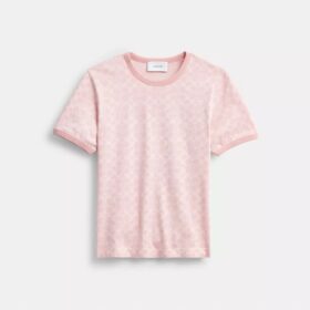 T-shirt Ringer firmata in cotone biologico