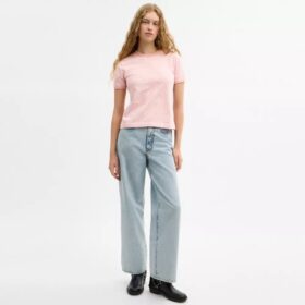 T-shirt Ringer firmata in cotone biologico
