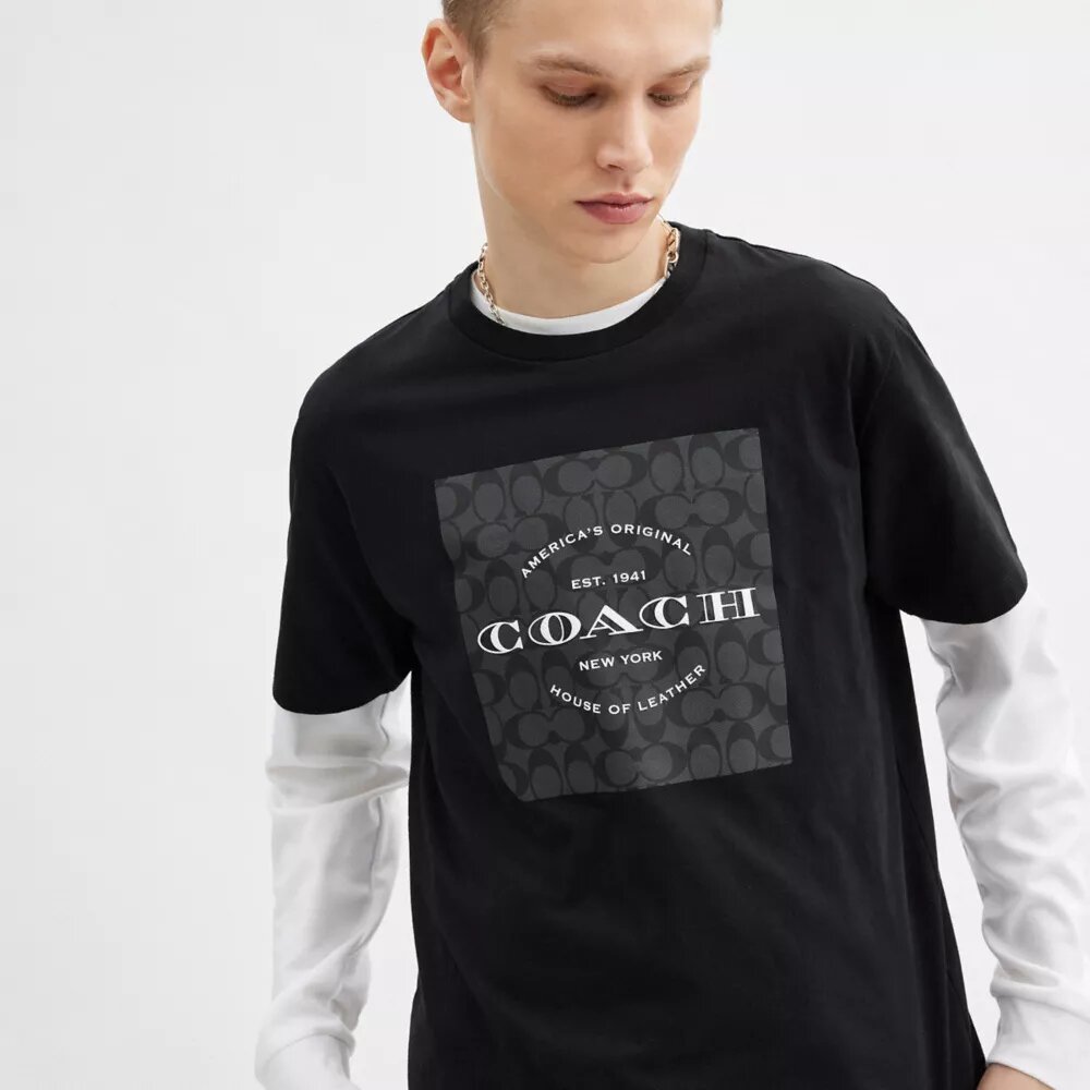T-shirt Signature Square in cotone biologico