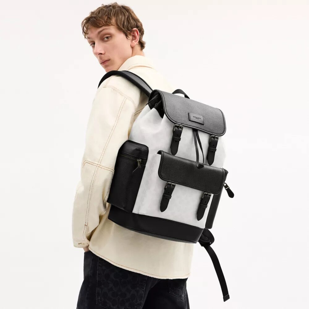 Zaino Sprint in Signature Canvas a blocchi di colore