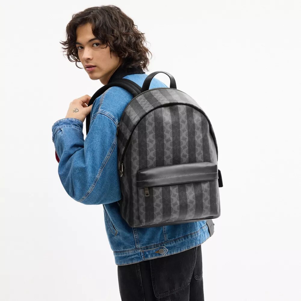 Zaino Taylor in Signature Canvas a righe